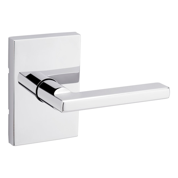 Halifax Lever with Rectangular Rose Passage Door Lock with 6AL Latch, RCS Strike Bright Chrome Finish